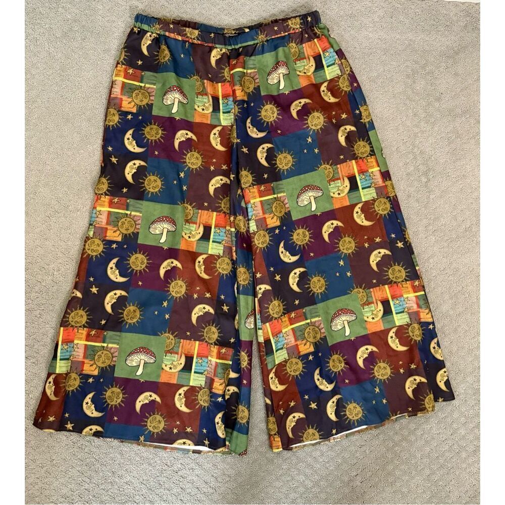 NEW Cosmic Bohemian Star Moon Loose Fit Pants Size 3XL